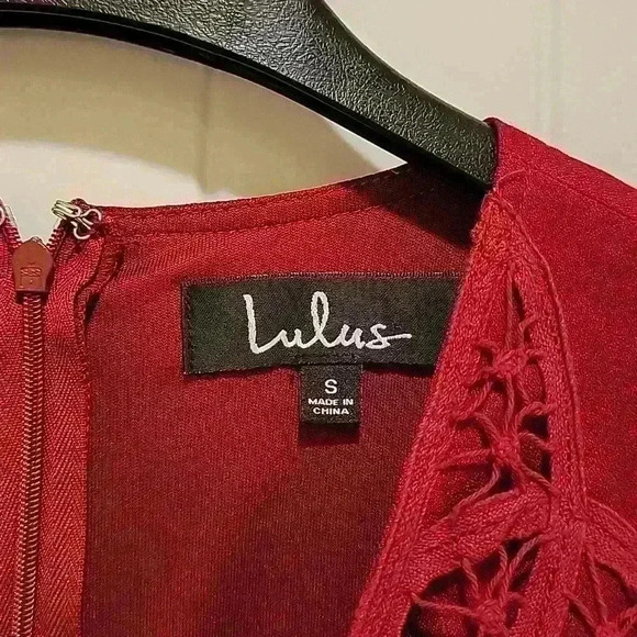 Lulus Florentia Crochet Lace Skater Dress Size Small - Picture 3 of 7